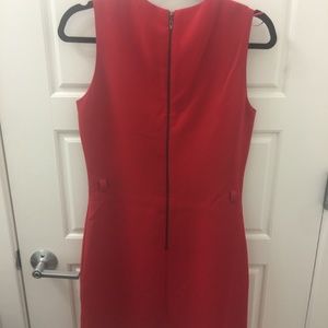 mango suit red dress